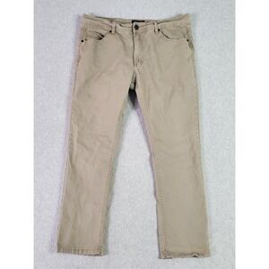 Bossini Chino Pants Mens 34x27 (tag 36) Beige Medium Wash Straight Leg‎ 5 Pocket